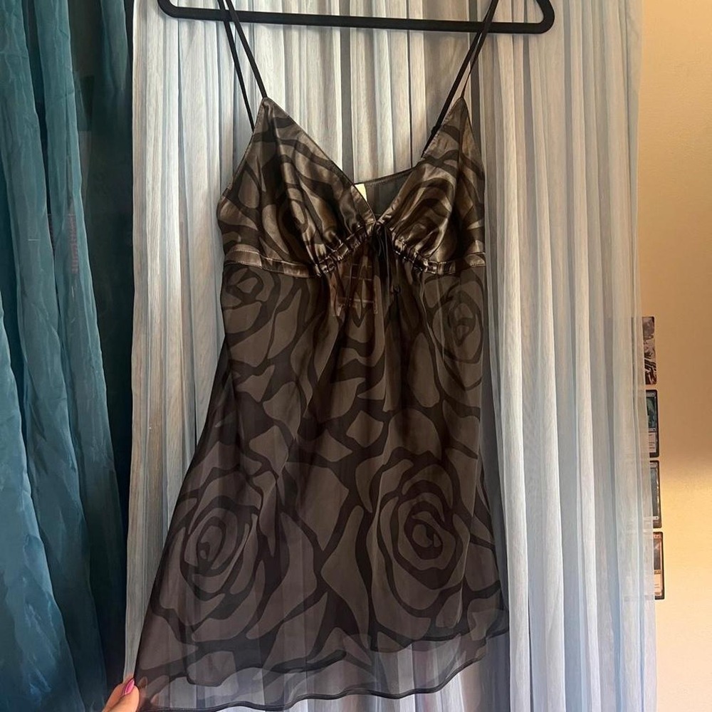 Sheer Black Rose La Senza Mesh Slip Dress